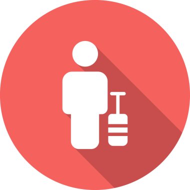 Yolcu. Web simgesi basit illüstrasyon