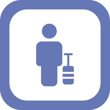 Yolcu. Web simgesi basit illüstrasyon