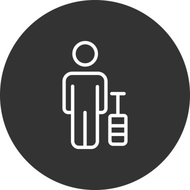 Yolcu. Web simgesi basit illüstrasyon