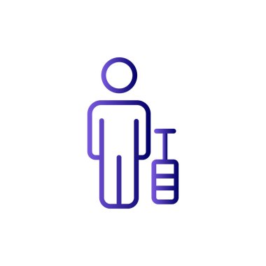 Yolcu. Web simgesi basit illüstrasyon