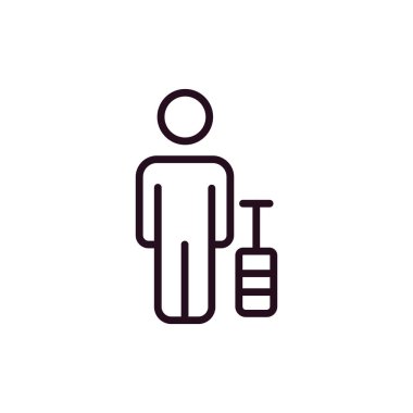 Yolcu. Web simgesi basit illüstrasyon