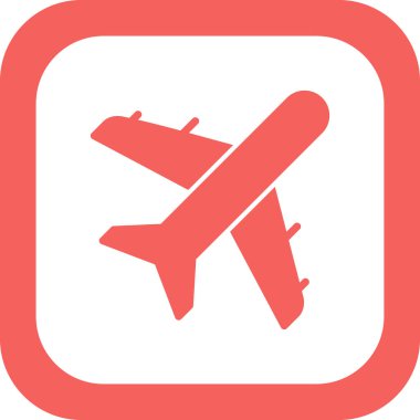 Moda tarzında izole edilmiş uçak simgesi