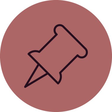 itme PIN simge vektör çizim