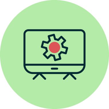 vektör simgesi modern basit ve temiz dişli ayarlanıyor