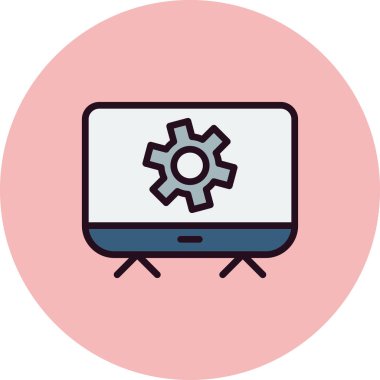 vektör simgesi modern basit ve temiz dişli ayarlanıyor