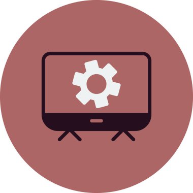 vektör simgesi modern basit ve temiz dişli ayarlanıyor