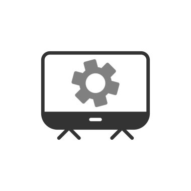 vektör simgesi modern basit ve temiz dişli ayarlanıyor