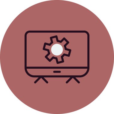 vektör simgesi modern basit ve temiz dişli ayarlanıyor