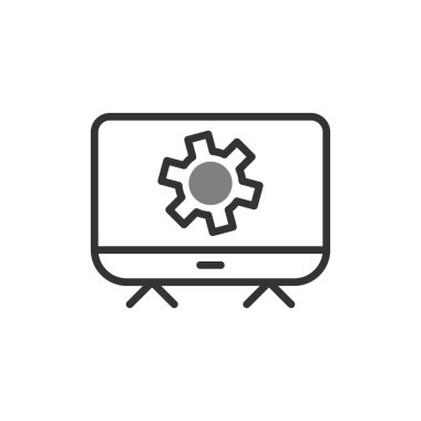 vektör simgesi modern basit ve temiz dişli ayarlanıyor