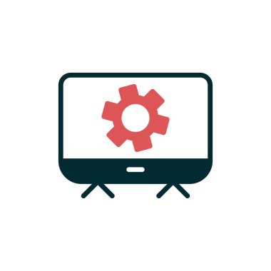 vektör simgesi modern basit ve temiz dişli ayarlanıyor