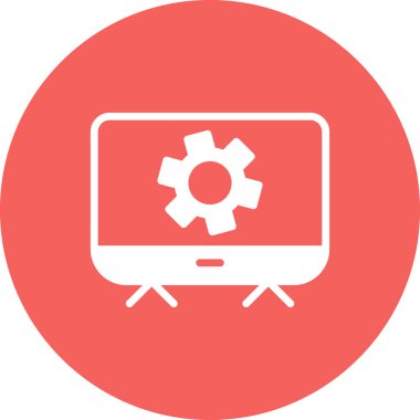 vektör simgesi modern basit ve temiz dişli ayarlanıyor