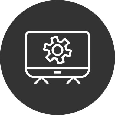 vektör simgesi modern basit ve temiz dişli ayarlanıyor