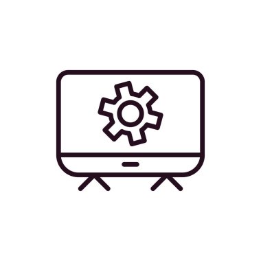 vektör simgesi modern basit ve temiz dişli ayarlanıyor