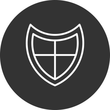 kalkan vektör çizim çizgisi simgesi