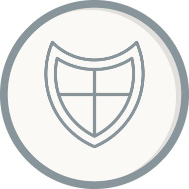 kalkan vektör çizim çizgisi simgesi