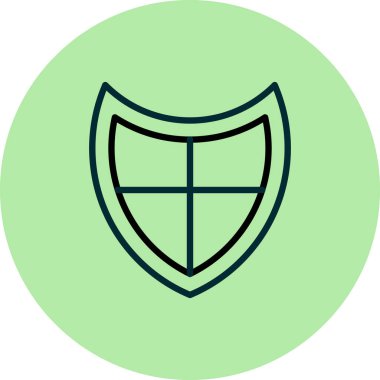 kalkan vektör çizim çizgisi simgesi