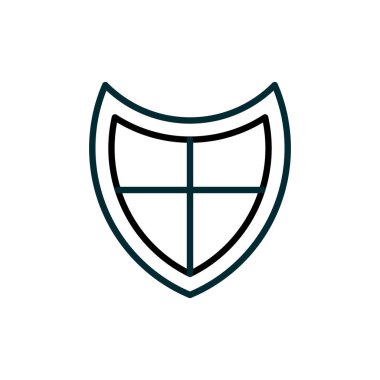 kalkan vektör çizim çizgisi simgesi