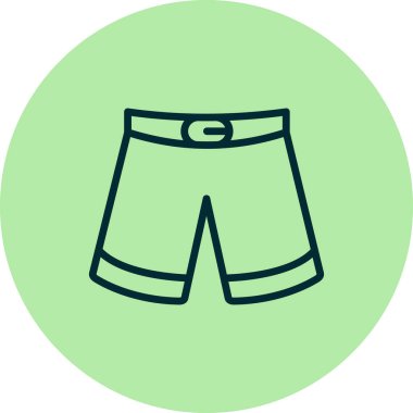 İnsan şort simgesinin vektör illüstrasyonu