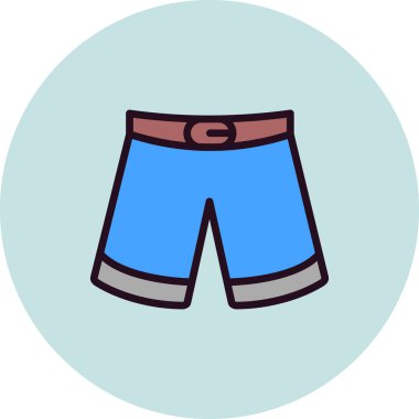 İnsan şort simgesinin vektör illüstrasyonu