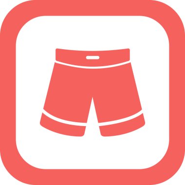 İnsan şort simgesinin vektör illüstrasyonu