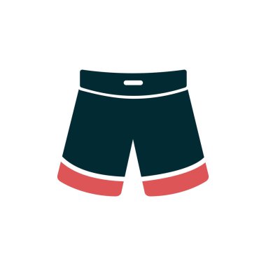 İnsan şort simgesinin vektör illüstrasyonu