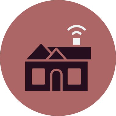 Modern akıllı ev simgesinin vektör çizimi