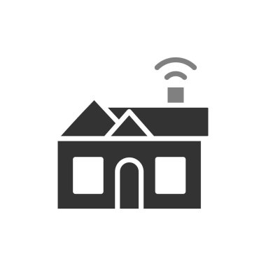 Modern akıllı ev simgesinin vektör çizimi