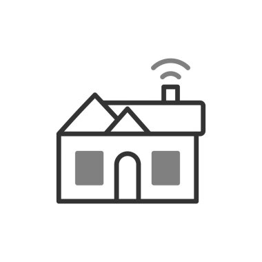 Modern akıllı ev simgesinin vektör çizimi