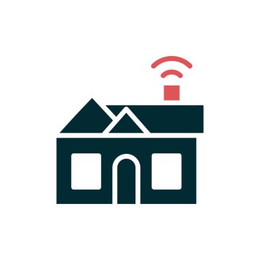 Modern akıllı ev simgesinin vektör çizimi