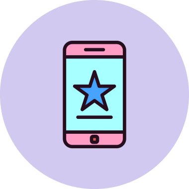 Akıllı telefon simgesi, vektör illüstrasyon tasarımı