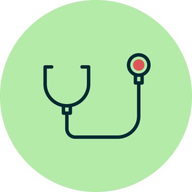 Modern steteskop simgesinin vektör çizimi