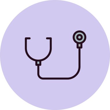 Modern steteskop simgesinin vektör çizimi