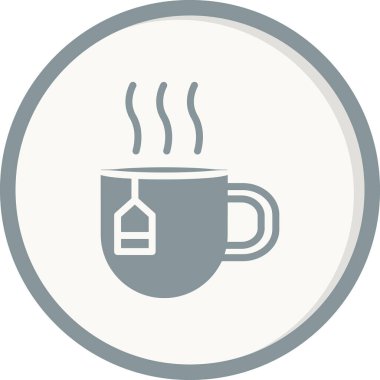 çay fincanı simgesi, vektör illüstrasyonu 