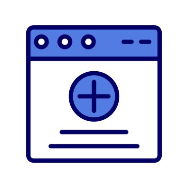 Web tarayıcı, basit vektör illüstrasyon tasarımı