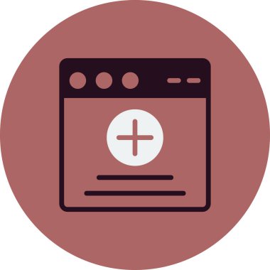 Web tarayıcı, basit vektör illüstrasyon tasarımı