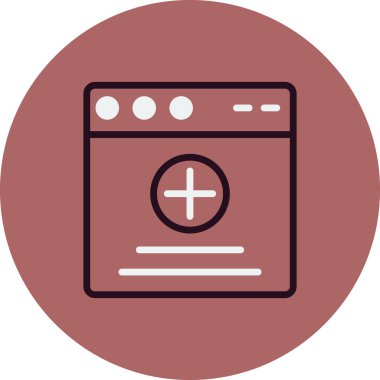 Web tarayıcı, basit vektör illüstrasyon tasarımı