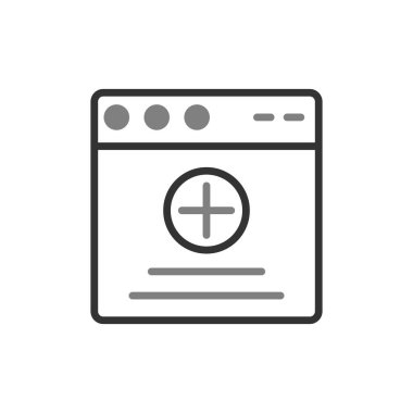 Web tarayıcı, basit vektör illüstrasyon tasarımı