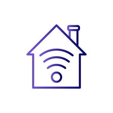 Evdeki WI-FI bağlantısı, modern vektör simgesi 