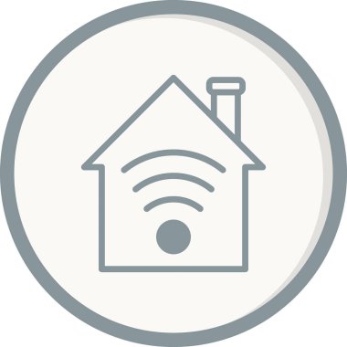 Evdeki WI-FI bağlantısı, modern vektör simgesi 