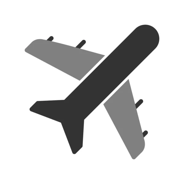 고립된 배경에 유행하는 비행기의 아이콘 — 스톡 벡터