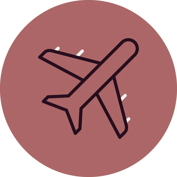 Icono Avión Estilo Moda Fondo Aislado — Archivo Imágenes Vectoriales