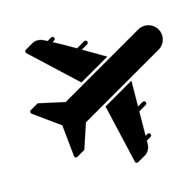 Icono Avión Estilo Moda Fondo Aislado — Archivo Imágenes Vectoriales