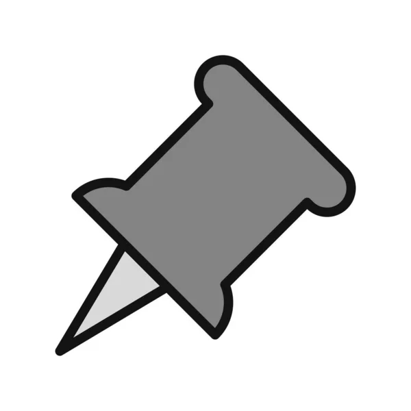 Push Pin Icono Vector Ilustración — Vector de stock