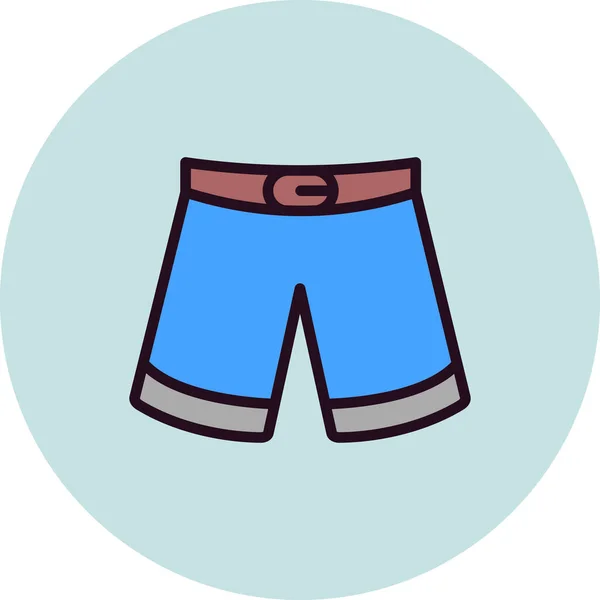 Illustrazione Vettoriale Uomo Pantaloncini Icona — Vettoriale Stock