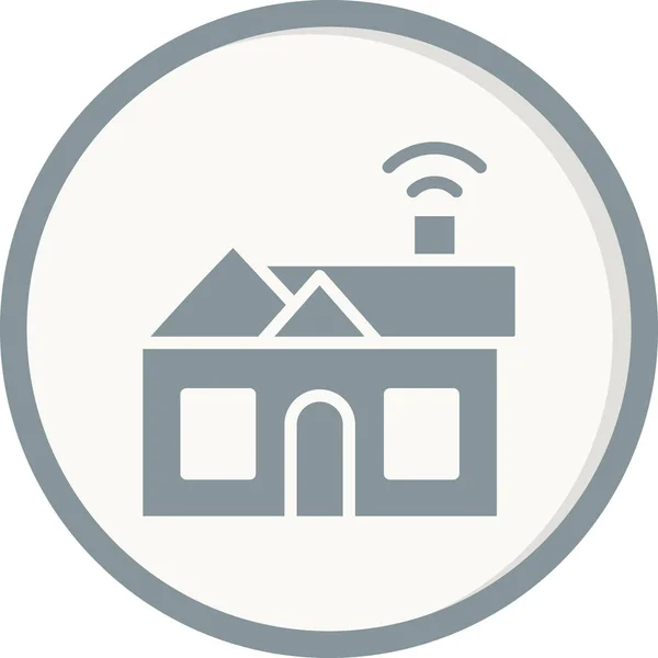 Vector Illustration Modern Smart House Icon — Vector de stock