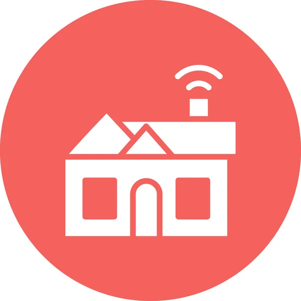 Vector Illustration Modern Smart House Icon — Vector de stock