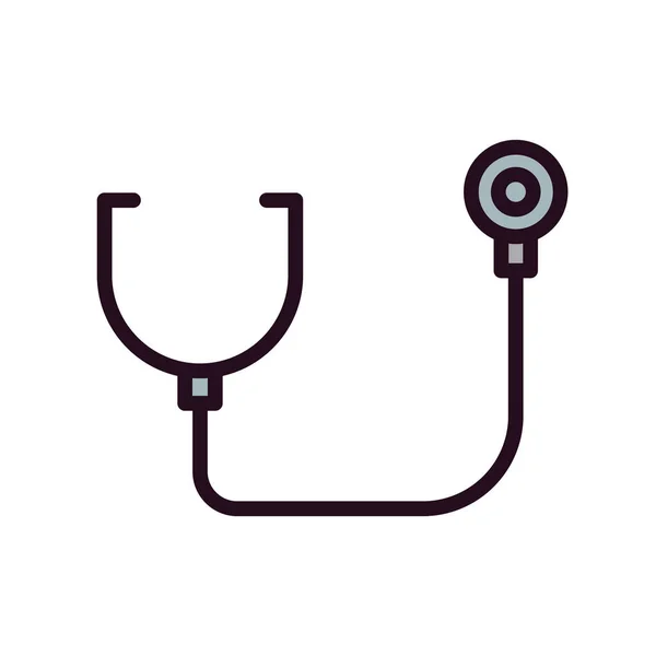 Vector Illustration Modern Stethoscope Icon — Stock Vector