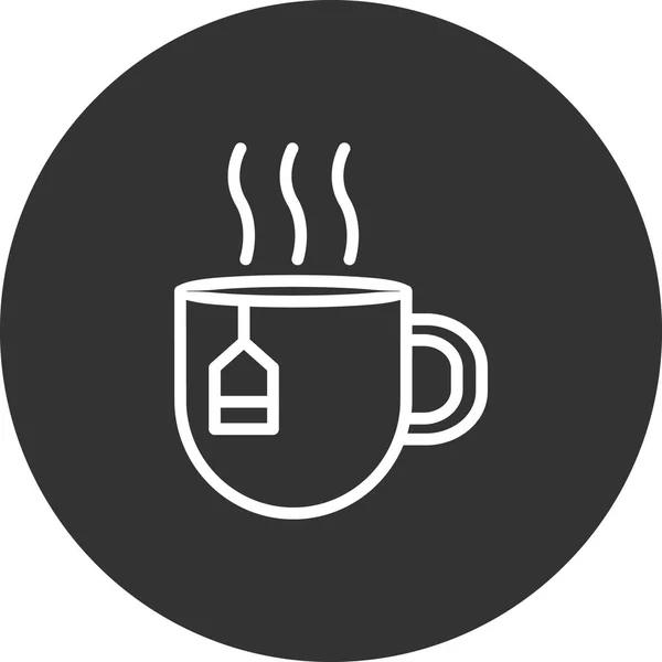 Icono Taza Ilustración Vectorial — Vector de stock