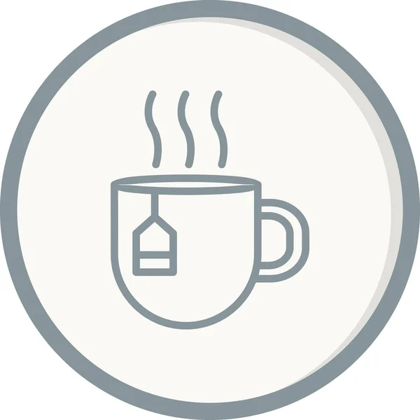 Tea Cup Icon Vector Illustration — Stock Vector
