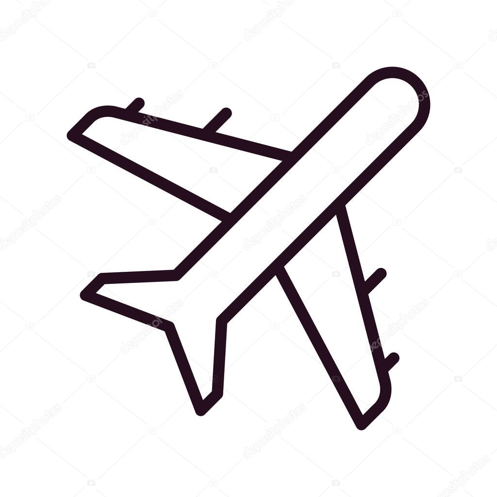 airplane icon in trendy style isolated background